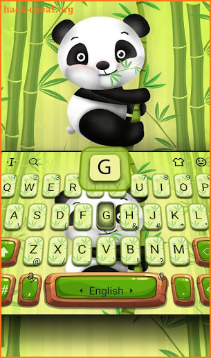 Lovely Cute Bamboo Panda Keyboard Theme screenshot