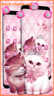 Lovely Cute pink Cat Theme screenshot