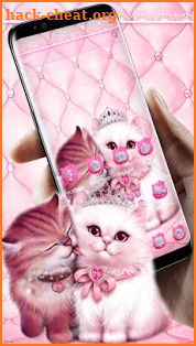 Lovely Cute pink Cat Theme screenshot