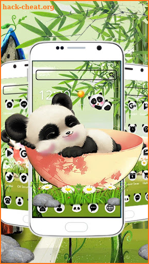 Lovely Cute Shy Kawaii Panda Theme screenshot