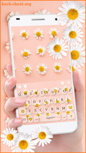 Lovely Daisy Keyboard Theme screenshot