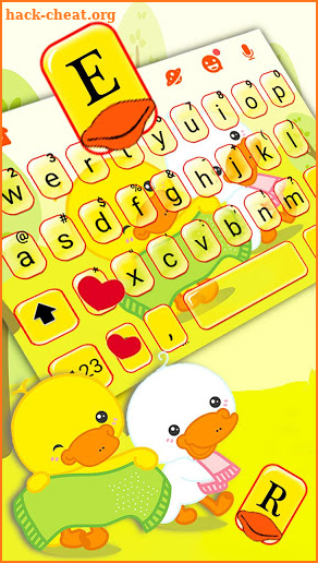 Lovely Duck Couple Keyboard Theme screenshot