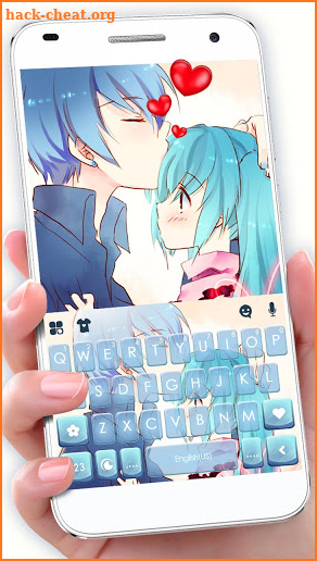 Lovely Forehead Kiss Keyboard Theme screenshot