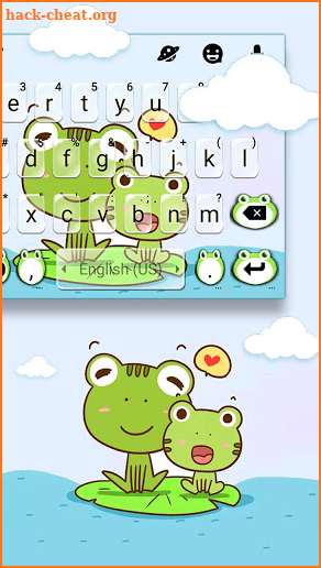 Lovely Frog Keyboard Background screenshot