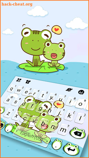 Lovely Frog Keyboard Background screenshot