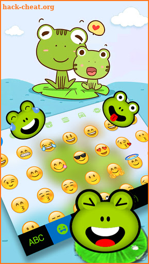 Lovely Frog Keyboard Background screenshot