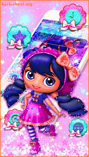 Lovely Glitter Girl Theme screenshot