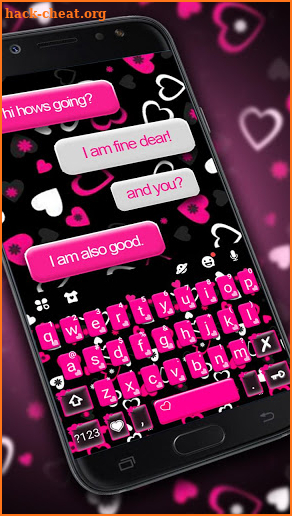 Lovely Hearts Keyboard Theme screenshot