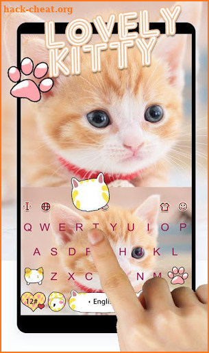 Lovely Kitty Keyboard Theme screenshot
