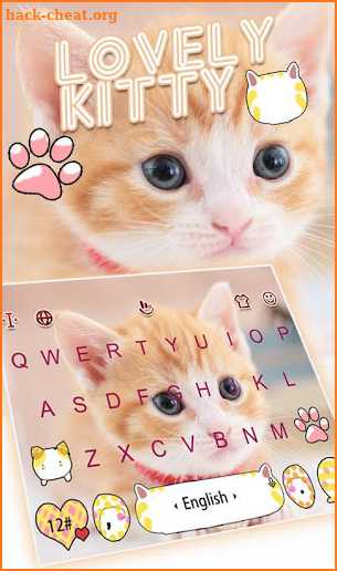 Lovely Kitty Keyboard Theme screenshot