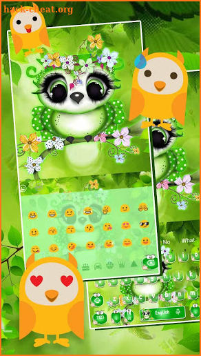 Lovely Owl Keyboard theme screenshot