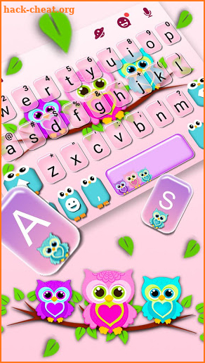 Lovely Owls Keyboard Theme screenshot
