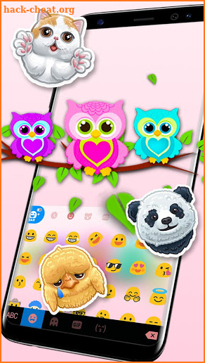Lovely Owls Keyboard Theme screenshot