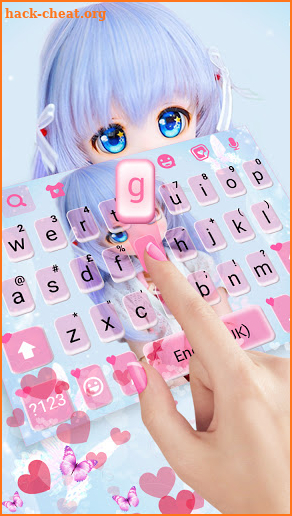 Lovely Pastel Doll Keyboard Background screenshot