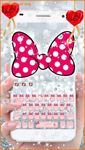 Lovely pink diamond keyboard theme screenshot