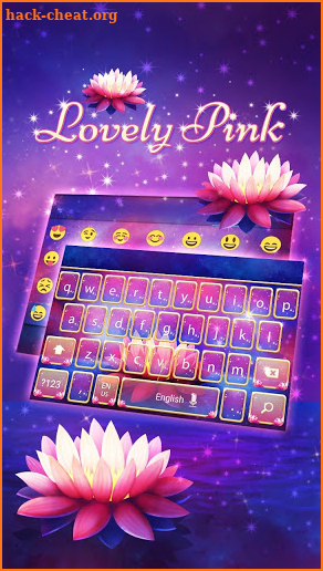 Lovely Pink Flower Keyboard screenshot
