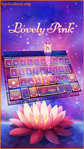 Lovely Pink Flower Keyboard screenshot