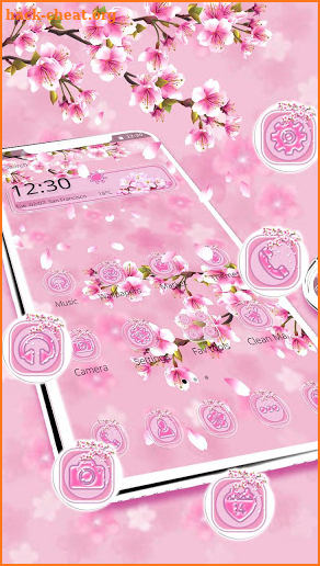 Lovely Pink Sakura Theme screenshot