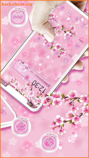 Lovely Pink Sakura Theme screenshot