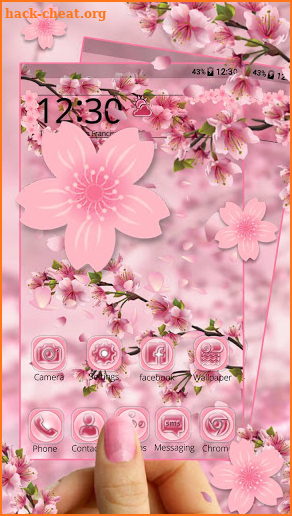 Lovely Pink Sakura Themes Live Wallpapers screenshot