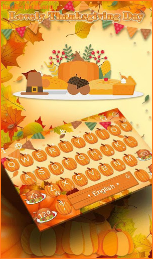 Lovely Thanksgiving Day Keyboard Theme screenshot