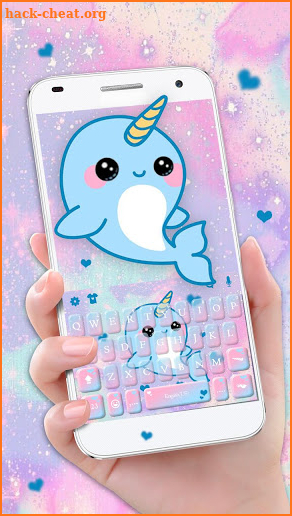 Lovely Unicorn Whales Keyboard Theme screenshot