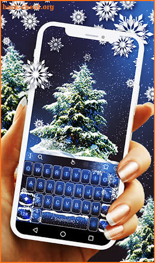 Lovely Winter Snowflakes Keyboard screenshot