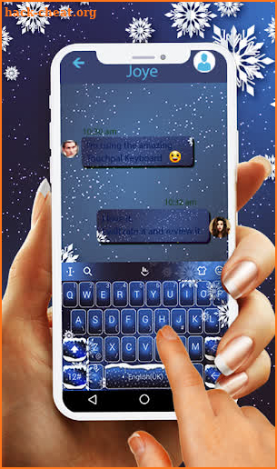 Lovely Winter Snowflakes Keyboard screenshot
