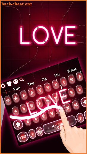 LOVEs red neon lamp keyboard theme screenshot