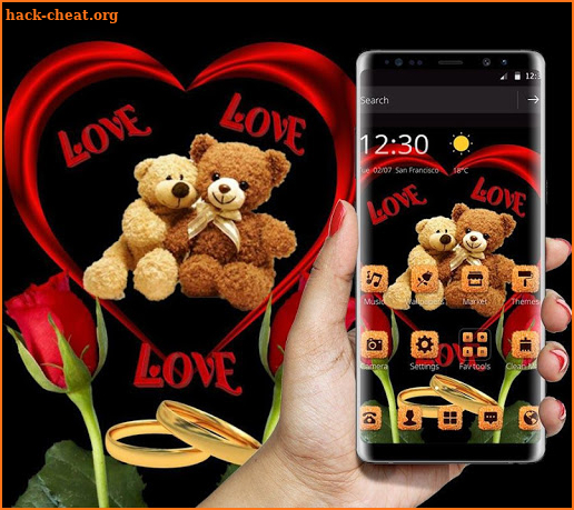 Loving Brown Furry Bear Theme screenshot