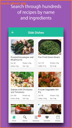 Low-Calorie Recipes - Grocery Lists & Meal Plans screenshot