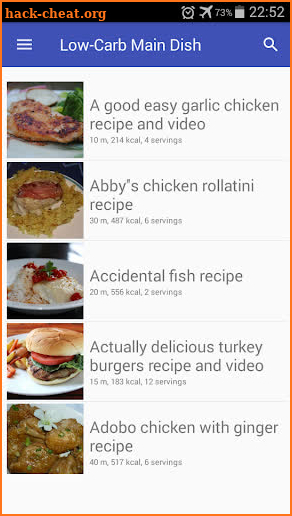 Low-Carb Main Dish recipes free app offline book screenshot