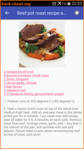 Low-Carb Main Dish recipes free app offline book screenshot