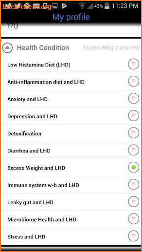Low Histamine Diet screenshot