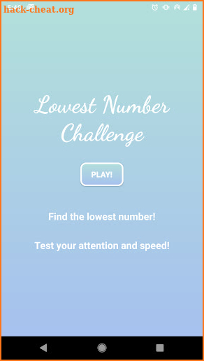Lowest Number Challenge screenshot