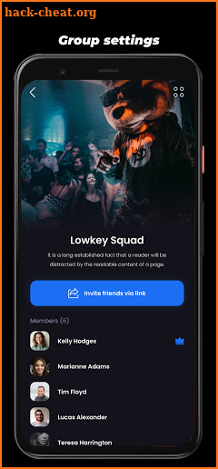 Lowkey – Group chat screenshot