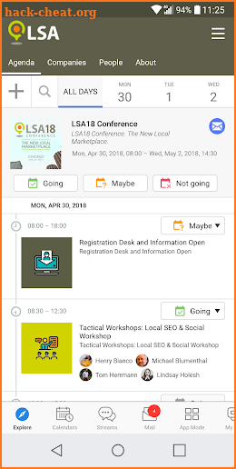 LSA18 Conference screenshot