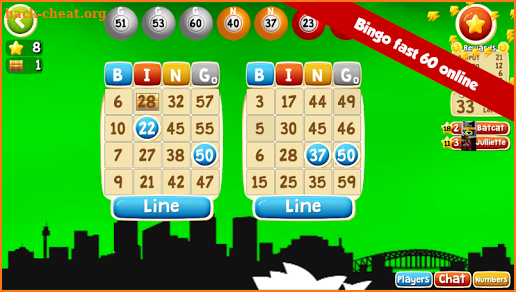Lua Bingo online screenshot