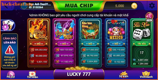 Luc7777:  Game bai doi thuong 2020 screenshot
