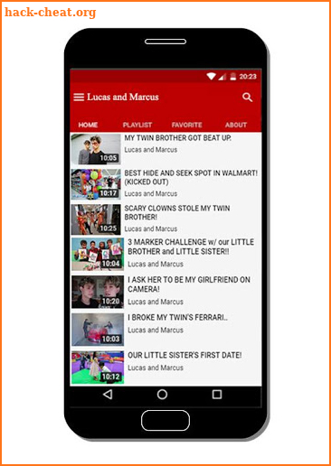 Lucas and Marcus videos channel screenshot