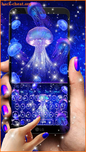 Lucid Neon Jellyfish Keyboard Theme screenshot