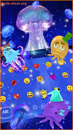 Lucid Neon Jellyfish Keyboard Theme screenshot