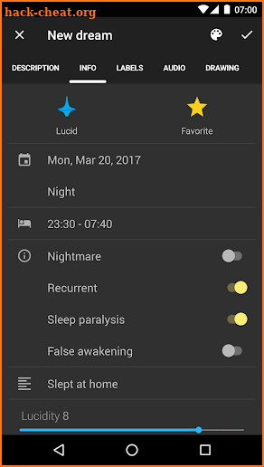 Lucidity - Lucid Dream Journal screenshot