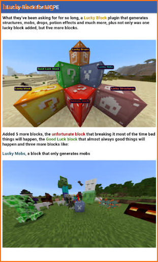 Lucky Block Mod for Minecraft PE screenshot