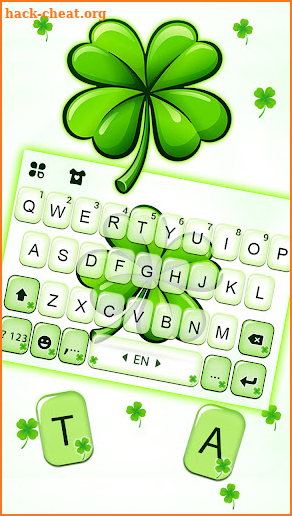 Lucky Clover Keyboard Background screenshot