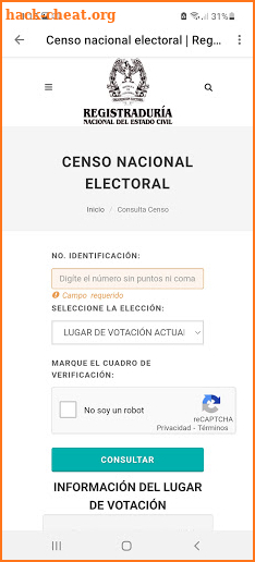 Lugar de Votación screenshot