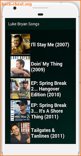 Luke Bryan app: songs, music, mp3, albums, lyrics screenshot