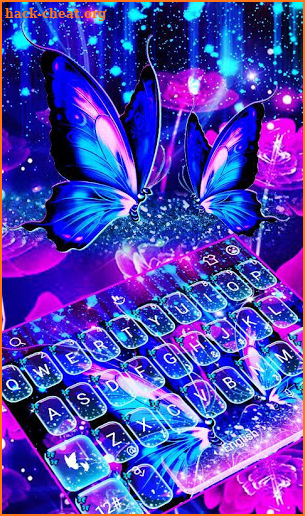 Luminous Butterfly Keyboard Theme screenshot