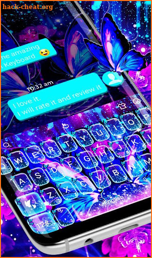 Luminous Butterfly Keyboard Theme screenshot