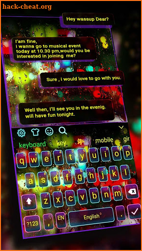 Luminous Digital Keyboard Theme screenshot